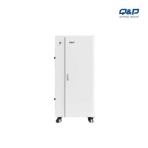 Multiple tablets desktop charging cart trolley in restaurant
