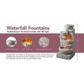 Tiered Bowls Floor Stacked Stone Waterfall Fountain