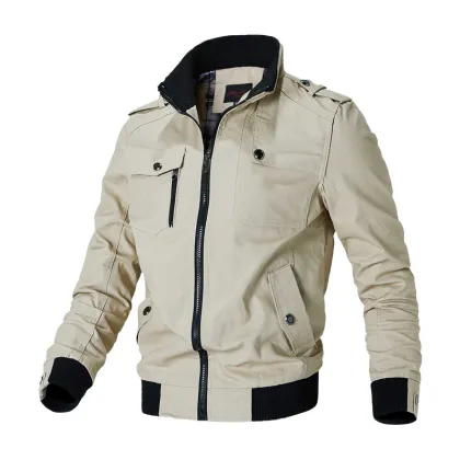 Men's Slim Fit Bomber Jacket Casual Windbreaker for Spring and Autumn
