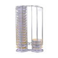 Table top vertical coffee capsule rack