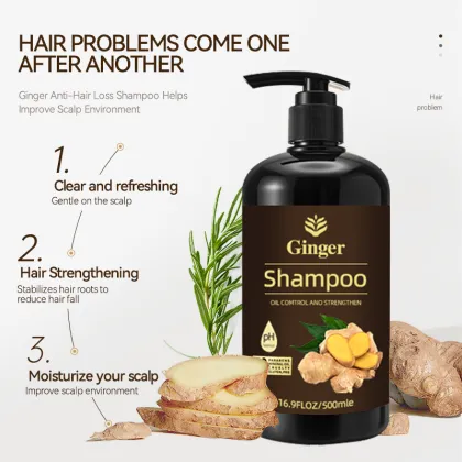 Factory Wholesale Organic Ginger Shampoo for Hair Loss and Regrowth