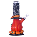 9,4 pouces, bang de bécher en verre de citrouille coloré, homme de citrouille mignon Halloween, pipe d'eau en verre borosilicate avec bol de 14 mm