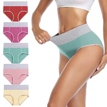 Shunaier Women's High Waisted Stretch Cotton Underwear Panties