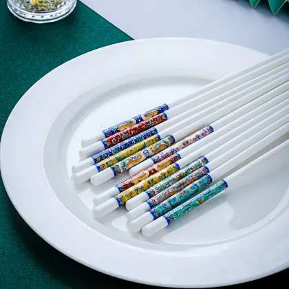 Jingdezhen Bone China Chopsticks: Anti-Scalding, Anti-Slip Ceramic Chopstick Set