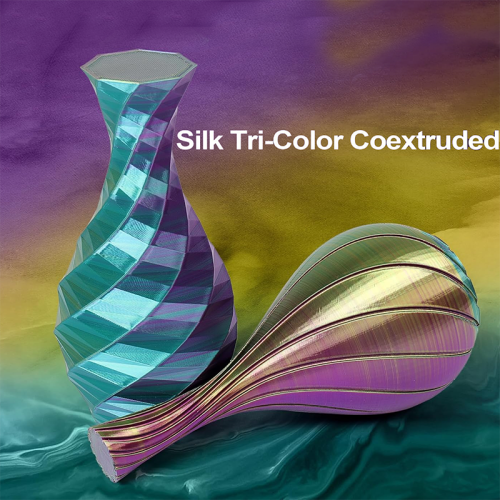 Shiny 3-Color PLA Filament with Silk Finish
