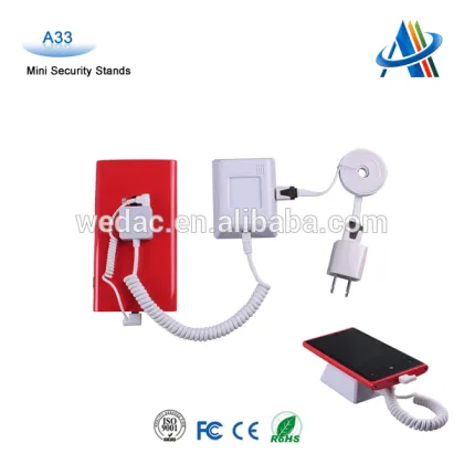 Smart phone anti-theft chain for display