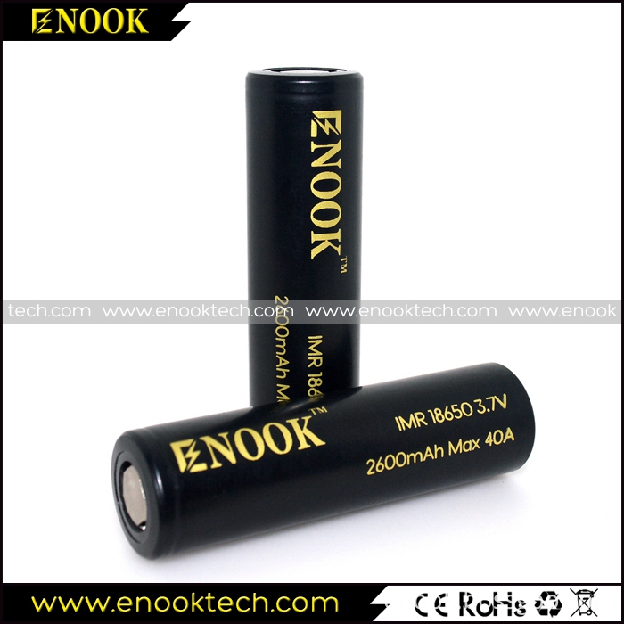 high capacity ENOOK 2600mah 3.7V 40A 50g/pc battery