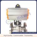 Two Piece Floating Ball Valve Pneumatic two-piece flange ball valve Factory