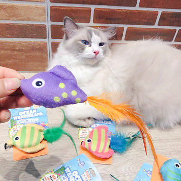 MOFESIPI New Catnip Teasing Cat Toy - Deep Sea Tropical Fish Series Pet Interactive Indoor Toy