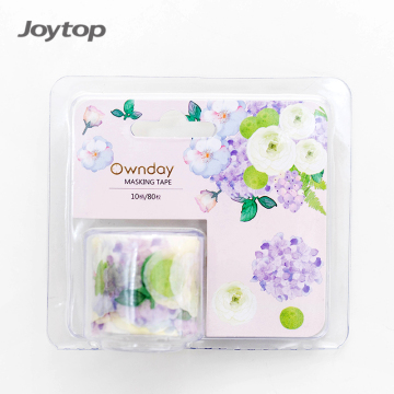 Ownday Customized Printed Die Cut Flower Petal Stickers Washi Masking Tape for Scrapbooking