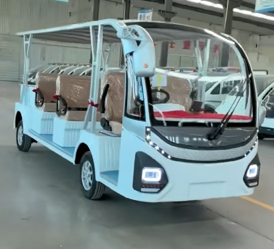 8 seater white electric sightseeing car