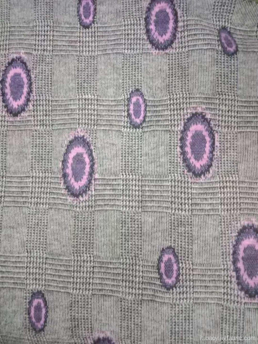 Tessuto lavorato a maglia di lana jacquard tinto in filo