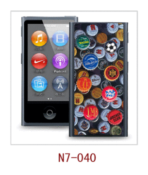 Foto di tappi di bottiglia 3d caso per Ipod Nano7, pc cassa rivestita in gomma, più colori disponibili