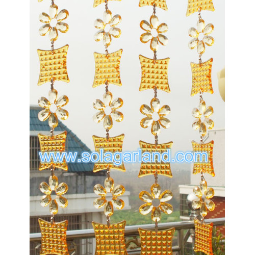 Hanging Acrylic Crystal Bead Strands Latest Designs For Hotel Restaurant Room Divider