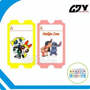 160g Hot Sale and Beautiful double printing Redemption Ticket for amusement/Redemption tickets for slot arcade game machine