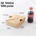1000ml Vented Folding Kraft Paper Food Container