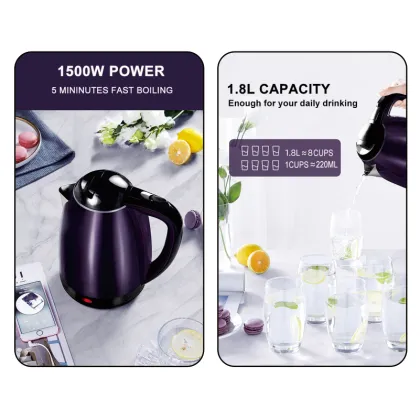 BTK Off Water Boiler Double Layer Electric Cattle Kettle 1.8L