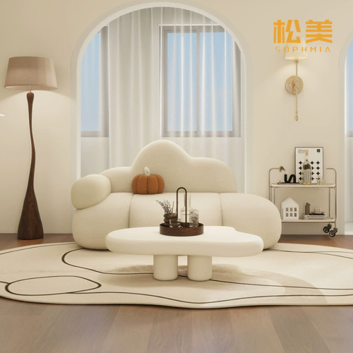 Мягкий и стильный тканевый диван с облачным дизайном