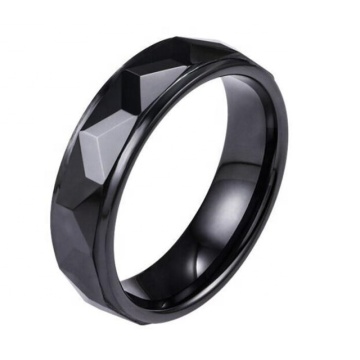 Yiwu Aceon Stainless Steel Black Nada Black Nada Berlian Cincin Keramik