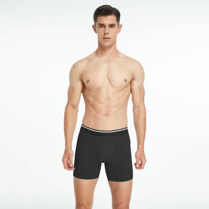 Custom Logo EU S-XXL Private Label Cotton Boxer Briefs for Men