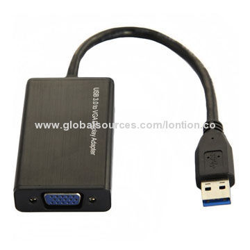 2014 New Design USB3.0 to VGA Female Converter Cable, Plug-and-play Function