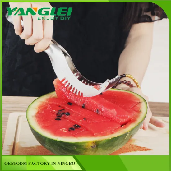 Hot! Watermelon slicer cutter corer Cantaloupe slice server stainless steel tool