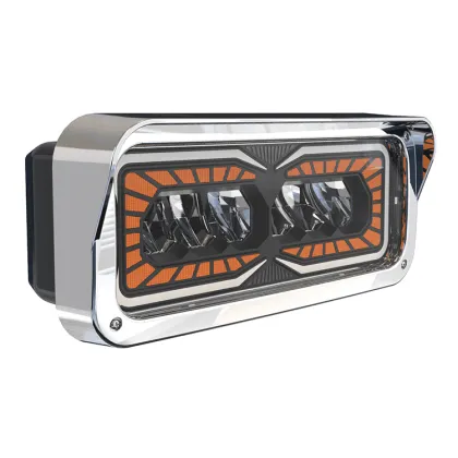 35W 16x7" Inch Square Rectangle Truck Led Headlight Kenworth T600 T800 LED headlight For Kenworth peterbilt freightliner