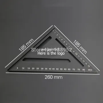 90 degrees Protractor Aluminun Alloy Triangle Ruler Angle Ruler For Home Builders DIY Artists Measuring Woodworking tools