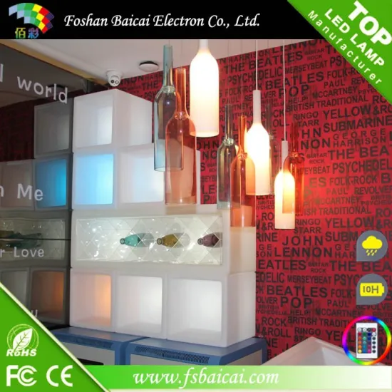 High quality PE Material led ice bucket/led beer bucket for nightclub