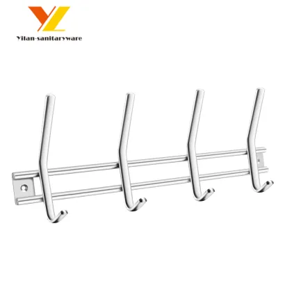 Home Use Stainless Steel Wall Coat Rack with 4 Hooks