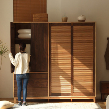 Japanese Simple Colorblocking Storage Closet for Master Bedroom