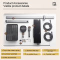 Water-Saving Square Shower System: Column Faucet, Mixer Set, and Wall-Mounted Rain Shower Bath Set for the Bathroom