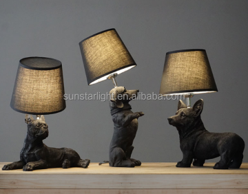 Wholesale Energy Saving Resin Dog Model Decorative Table Lamp