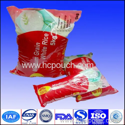 Plastic Rice Packaging Bag With Zipper 
