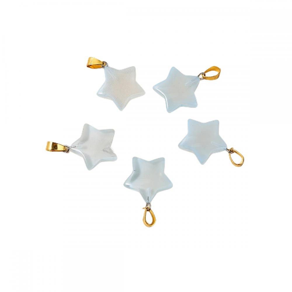 Pendentif étoile en verre arc-en-ciel de 20 mm pour les bijoux de bricolage