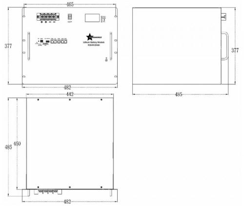 48V 200AH LIFEPO4 Storage Home Rack Home Storage