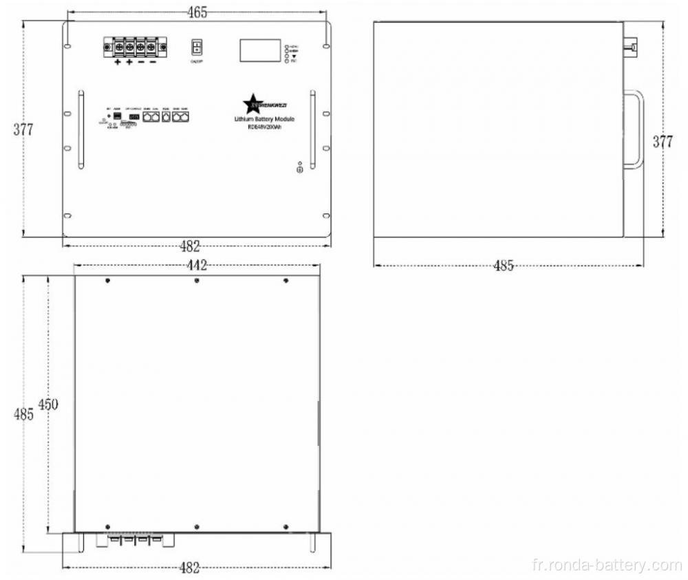 48V 200AH LIFEPO4 Batterie Rack Home Energy Storage