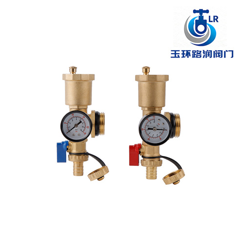 Válvula automática de ventilação de ar com manômetro de latão durável