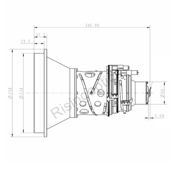 FL56-300MM F1.0-1.4 LWIR Uncooled Continuous Zoom Lens for 640x512-12/17µm Detector