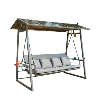 Modern Outdoor Cast Aluminum Swing Chair for Home & Public Spaces