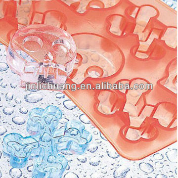 2013 Skull Heads shape food grade silicone cake mold cookie cup