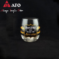 ATO clear lead-free crystal engraved stemless wine glass
