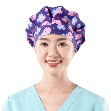 2023 New Design High-Quality, Affordable Nurse Hats with Cute Prints and Sweat-Absorbent Polyester Fabric