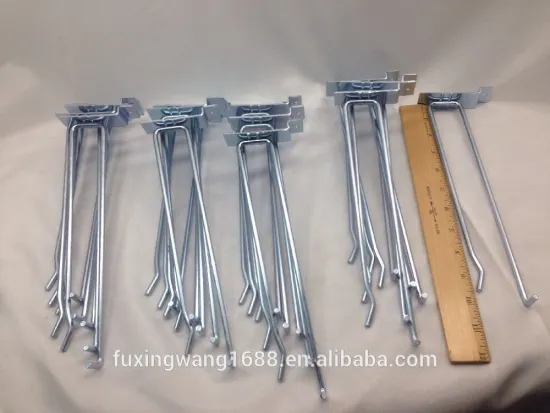 HANGER HOOK SLATWALL DOUBLE PRONG 9.5" HANG DISPLAY MERCHANDISE