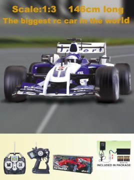 1:3 4 wheel drive rc F1 car, the total length is 146cm, 7 channel, can connect to Mp3