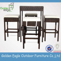 High Back Usado Dubai Ratan Patio Dining Set