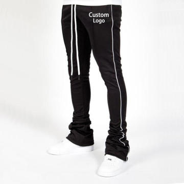 Custom Logo Streetwear: Affordable Oversized Men's Stacked Sweatpants, Tracksuits, and Joggers with Pockets
