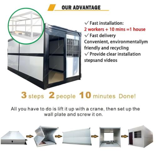 Casa de contenedores plegable para reasentamiento de desastres