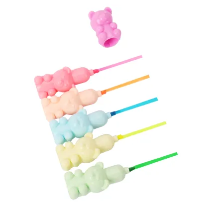 Macaroon 5 Colorful Cute Bear Mark Highlighter Pens for Adults and Kids