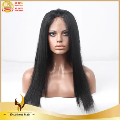 Buy cheap Synthetic Wigs online yaki straight hair lace wig